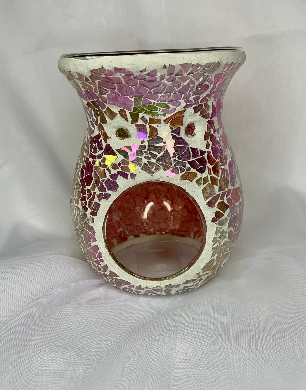 Pink Iridescent Crackle Burner